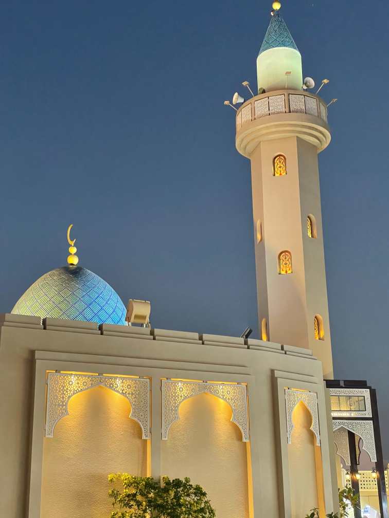 Moschee im Oman zur Abendstimmung